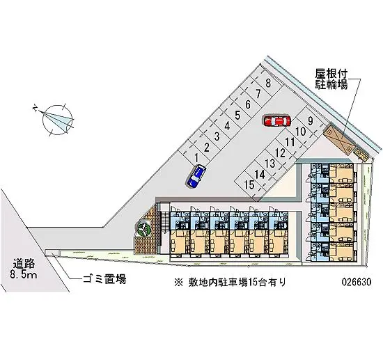 ★手数料０円★静岡市葵区平和３丁目 月極駐車場